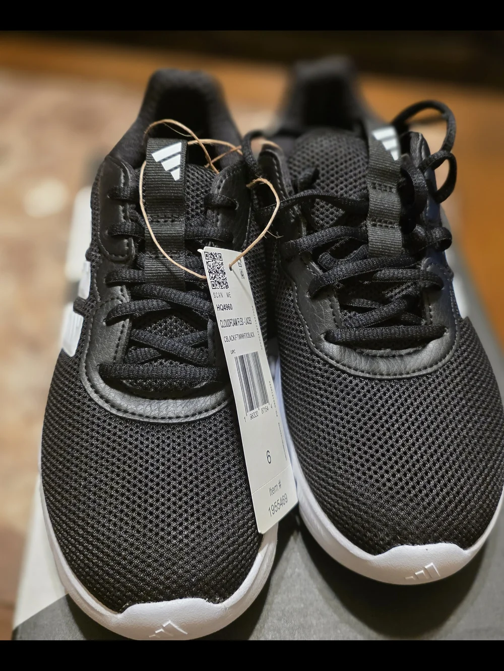 Adidas Black and White Women’s Cloudfoam Athletic Sneakers